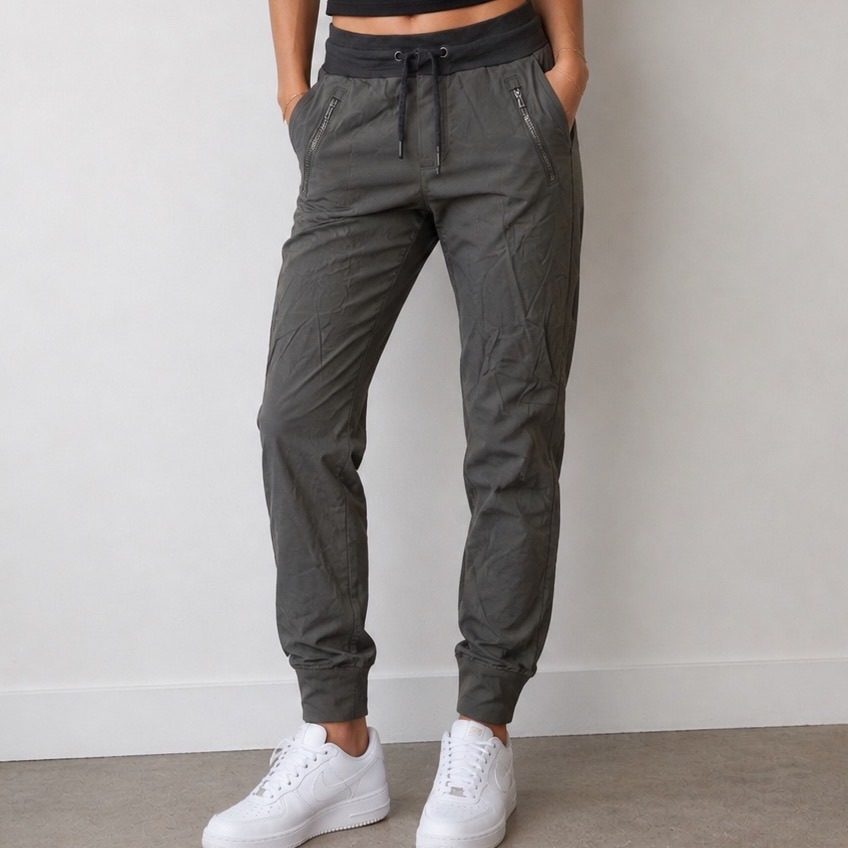Athleta Trekkie North Joggers Dark Gray Hiking Pants Ripstop Womens Size 0 F2